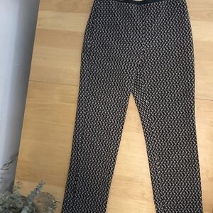 Anne Klein Women's Black and White Zigzag Pants